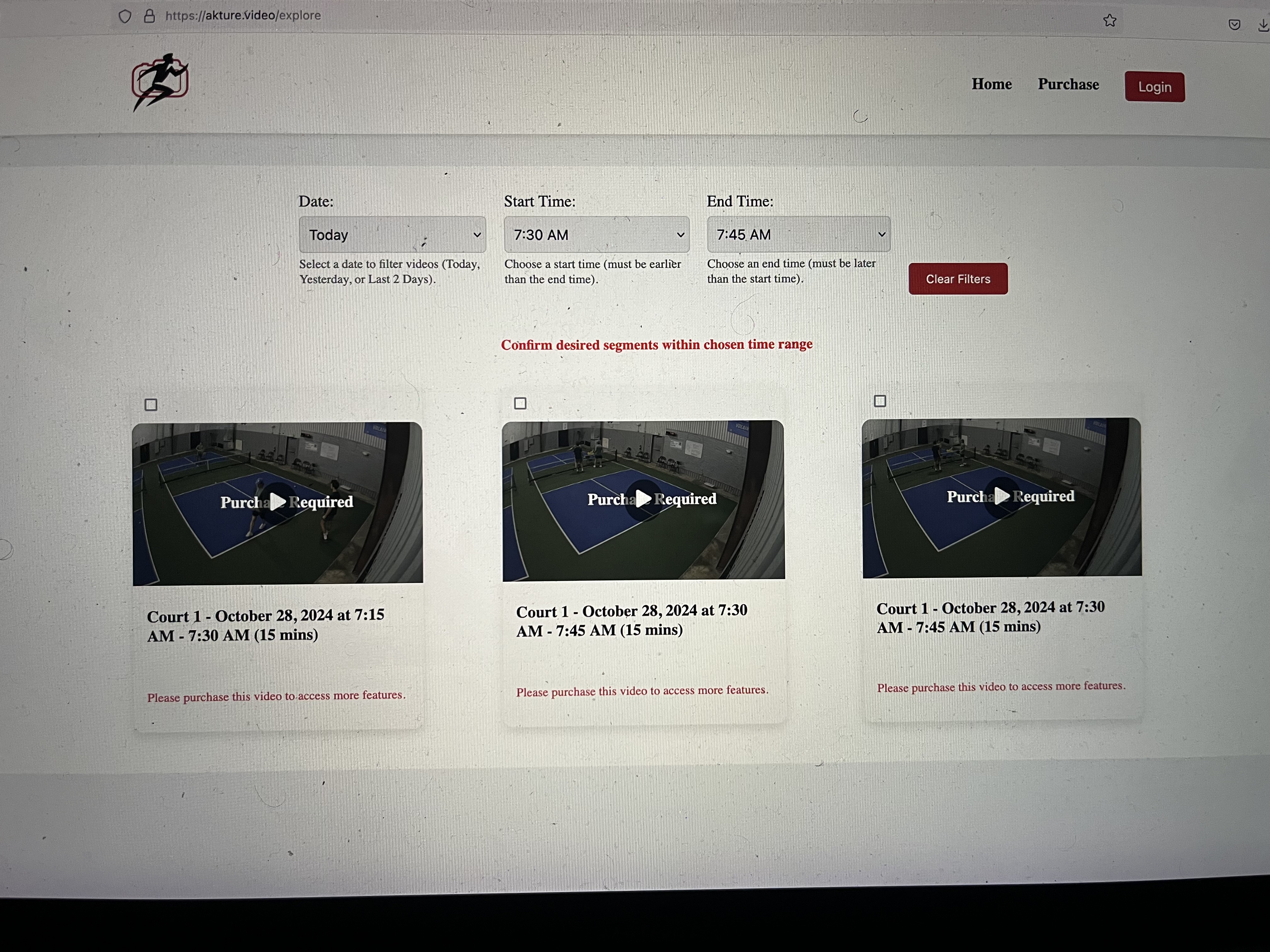 Video Streaming, Trimming & Combining Platform Screenshot